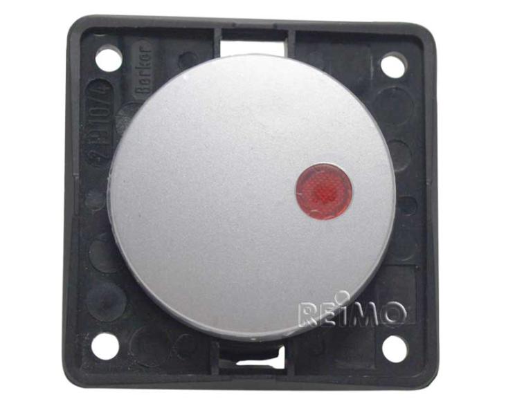Berker wipschakelaar 12V, chroom mat, met rode LED-besturingsdisplay