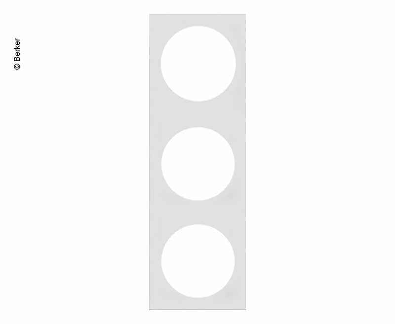 Berker INTEGRO Pure 3-voudig frame verchroomd glanzend, puur 3-voudig chroom