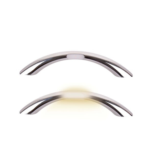 Toegangshandgreep met geïntegreerde verlichting 4200K, zilver/chroom glanzend.