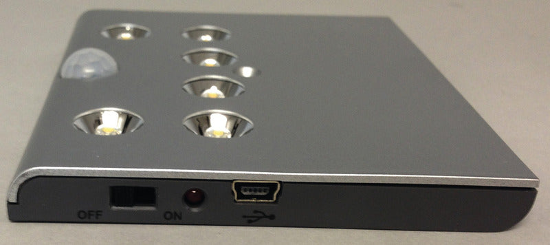 LED batterijlicht met sensor 0,5W 6LED's aan/uit schakelaar 1400mA batterij