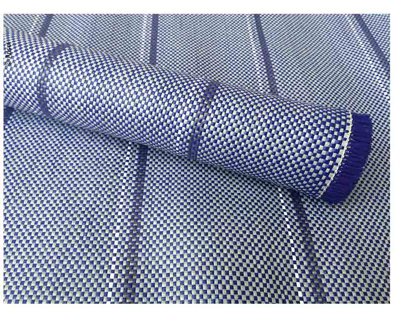 Tenttapijt Arisol in blauw 3x7m, Incl. zakje, clips + pinnen