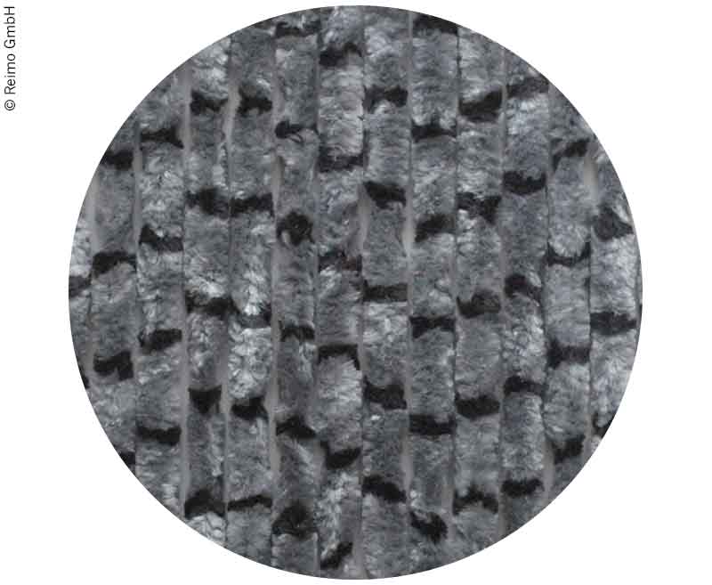 fleece gordijn 120x185 grijs/zwart