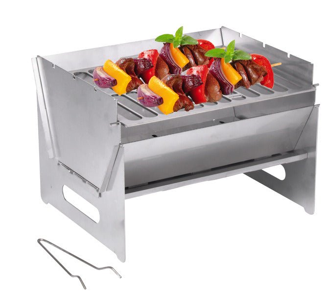 Opklapbare barbeque uit edelstaal 250 x 300mm