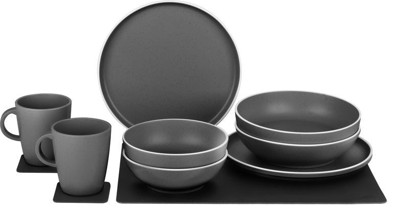 DOLOMIT MAGNETIC GREY, servies voor 2 personen