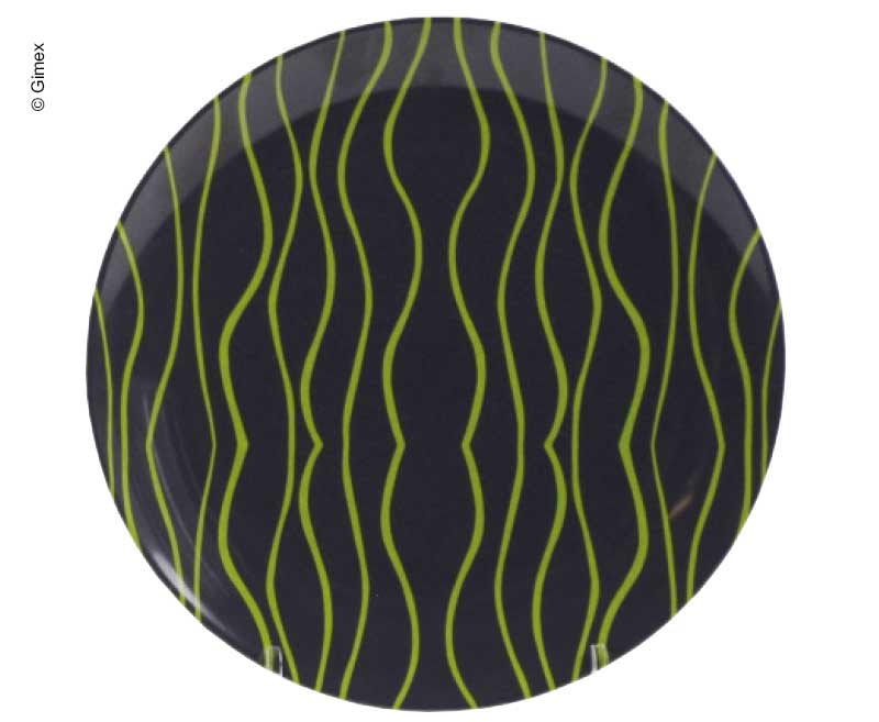 GIMEX dessertbord, grijs-lime groen