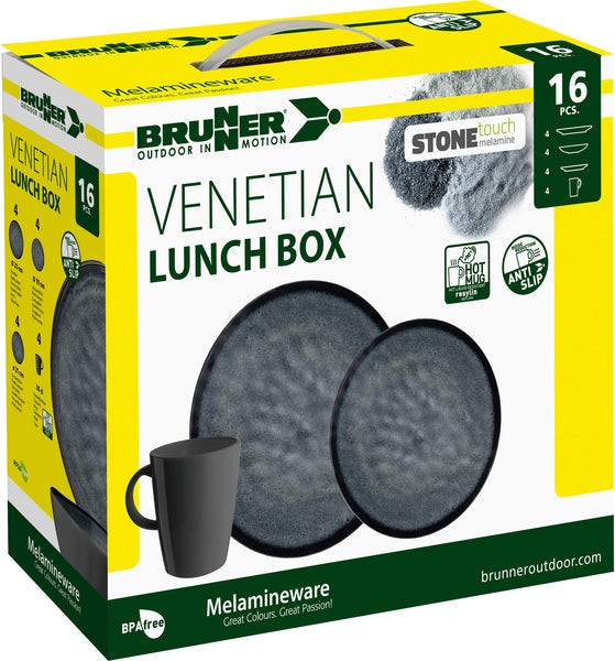Melamine servies Venetiaans - 16 stuks - Voor 4 personen