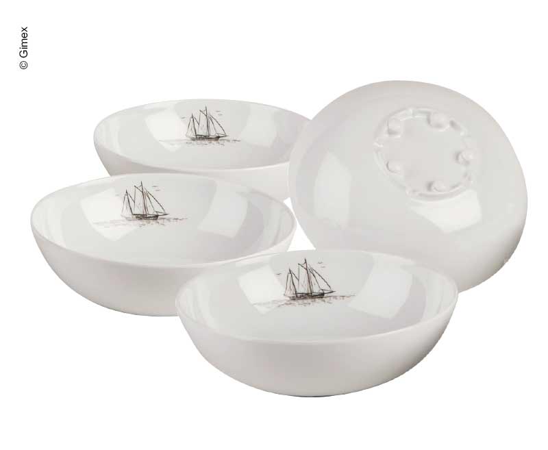 Melamine graanschalen SAILS, 4-delig, 100% melamine