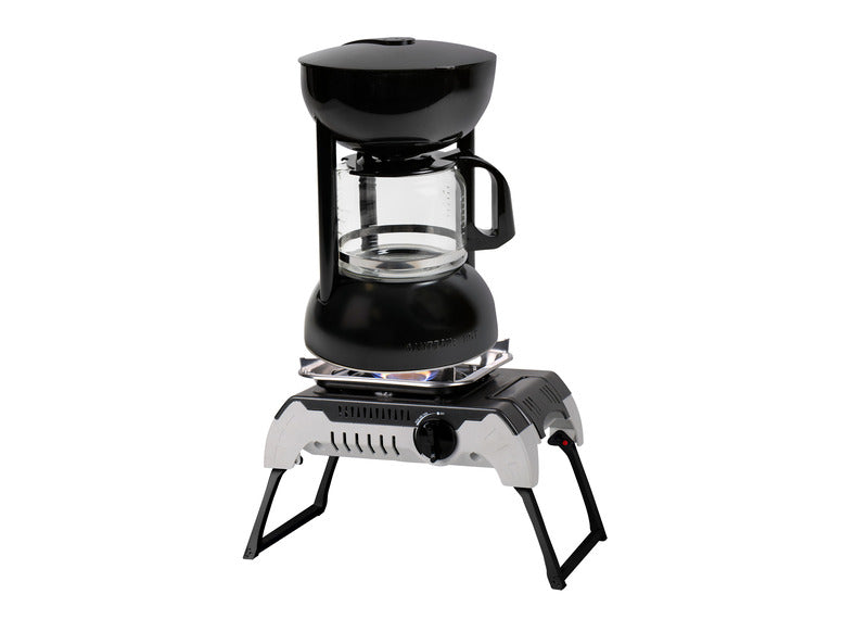 Koffiezetapparaat voor gasfornuis, barbecue of kampvuur