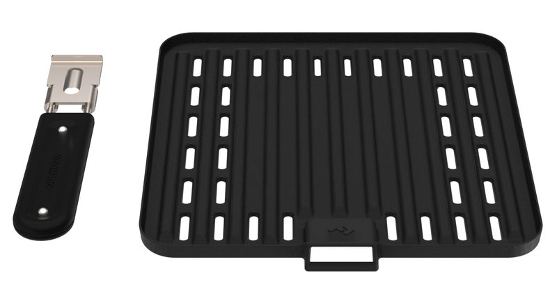 VAN COOK Geribbelde grillplaat – afneembaar handvat