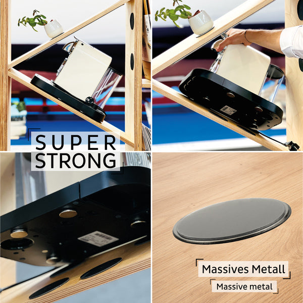 Silwy metalen onderlegger Superstrong zwart, 1 stuk
