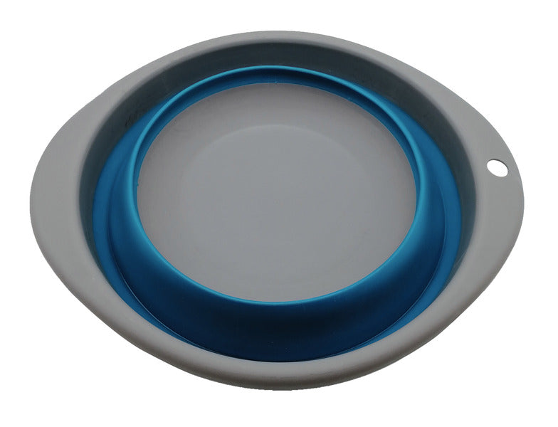 Opvouwbare schaal Ø 23,5cm H3/10cm, grijs/limoen, grijs/kalk