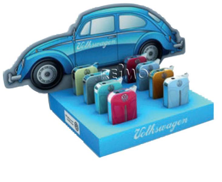 VW Collection aanstekers 'Display VW eend' 8 stuks in 4 verschillende kleuren