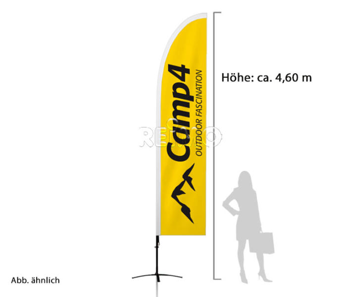 Camp4-Squareflag compleet systeem, hoogte 460cm