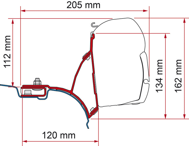 Adapter FiammaKit VW T5/T6 transporter Multivan
