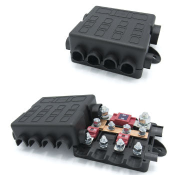 iMaXX 200A zekeringhouder distributieblok busbar 0 - 58v, 1x megaOTO 500A en 4x midiOTO
