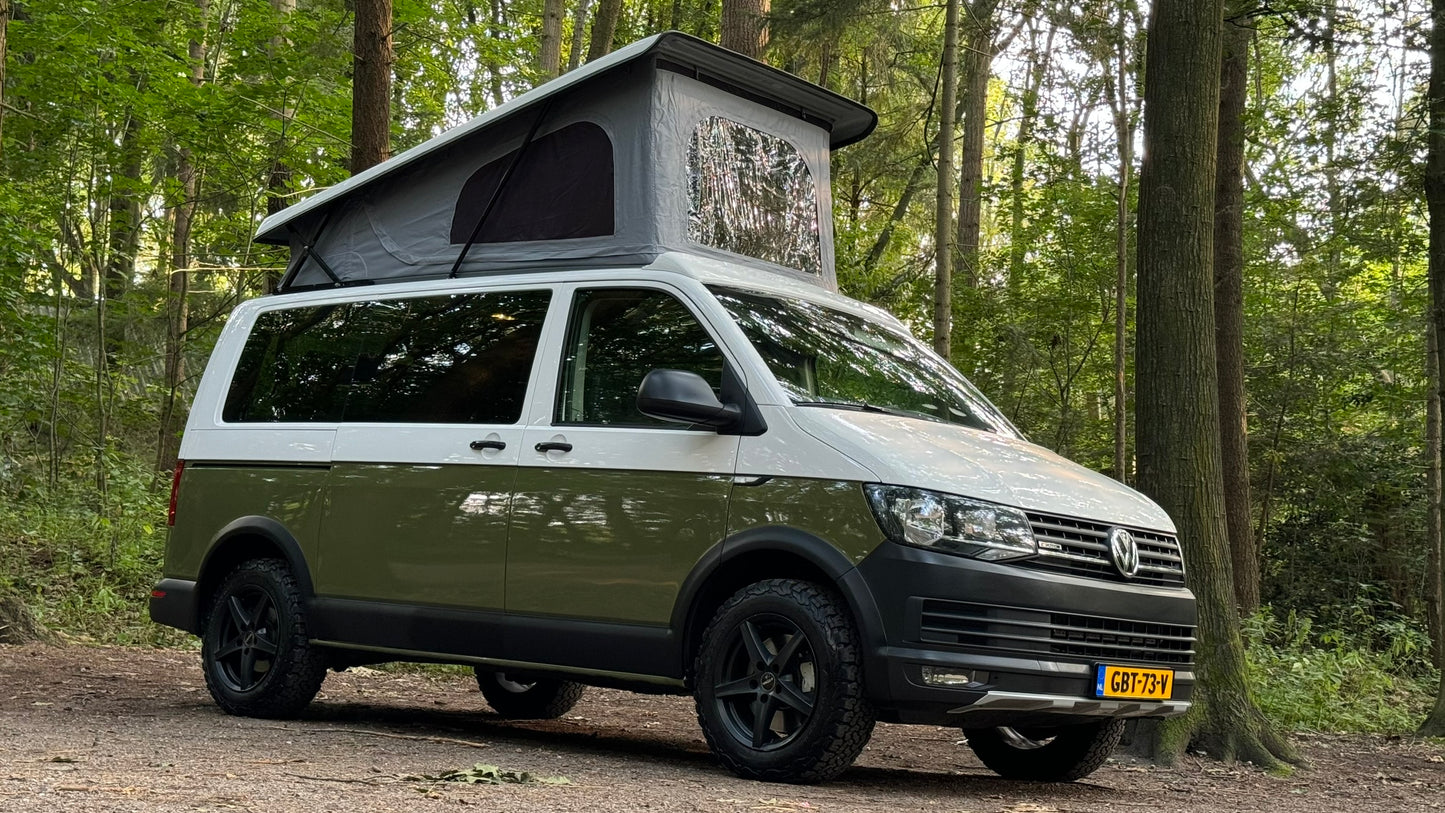 Reimo Slaaphefdak Volkswagen Transporter T5/T5.1/T6/T6.1 SWB KWB korte wielbasis - Voor hoog - Met Spoiler
