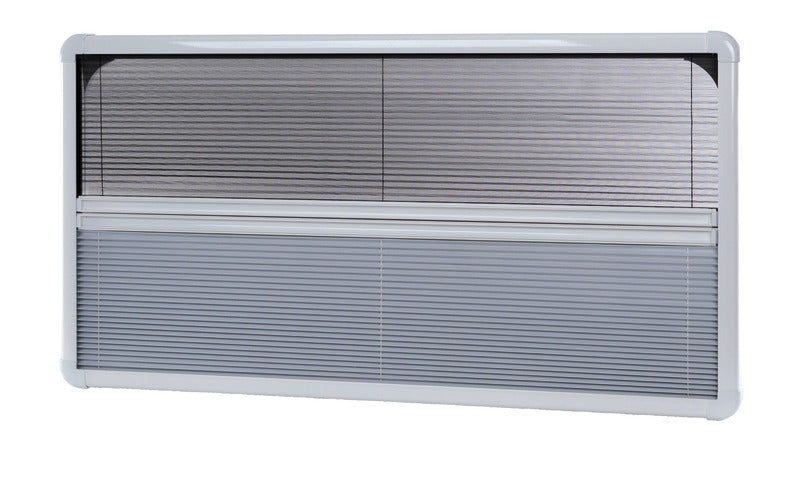 Verduisteringsgordijn en insectenhor voor RW VAN 600x600, aluminium frame, wit