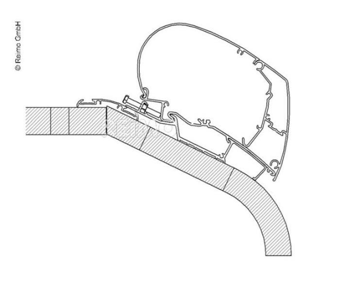 Thule Omnistor-omnistor-zonneschermadapter voor LMC Liberty TI / TEC