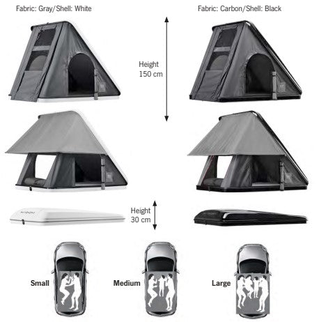 Autohome Columbus Variant – Daktent met gasveeropening Small Medium Large en X-Long