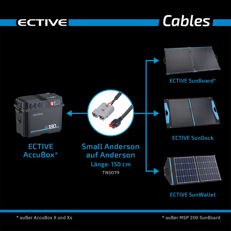ECTIVE Adapter Anderson small naar Anderson voor AccuBox Powerstation