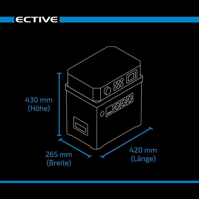ECTIVE AccuBox 300S 3000W 3840Wh LiFePO4 Lithium Powerstation LiFePO4-energiecentrale