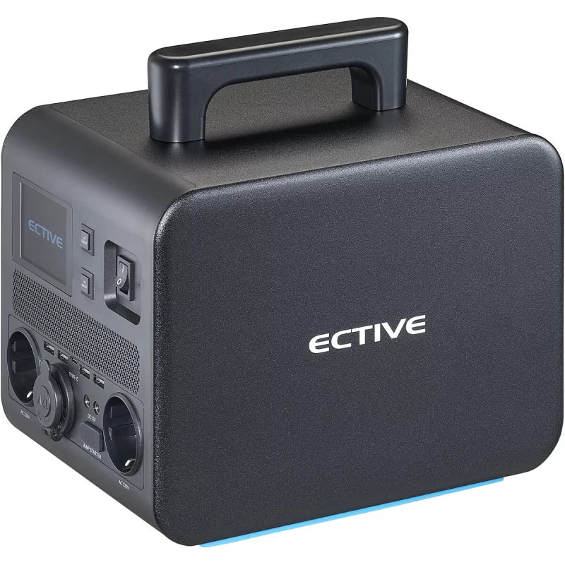 ECTIVE BlackBox 5 Powerstation 500W 512Wh zuivere sinusgolf 230V LiFePO4 lithiumbatterij 20Ah 25,6V