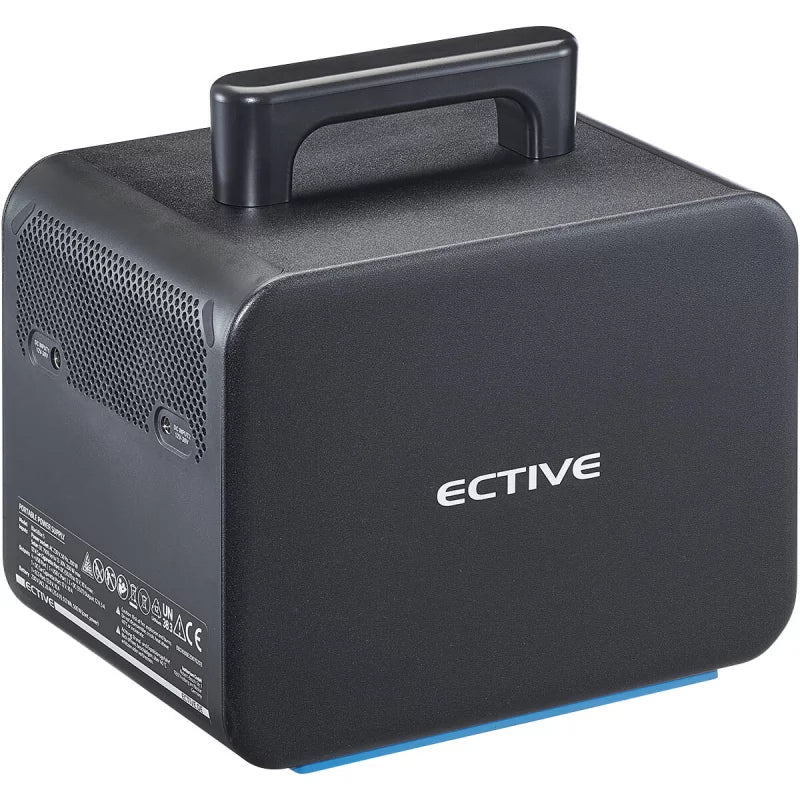 ECTIVE BlackBox 5 Powerstation 500W 512Wh zuivere sinusgolf 230V LiFePO4 lithiumbatterij 20Ah 25,6V