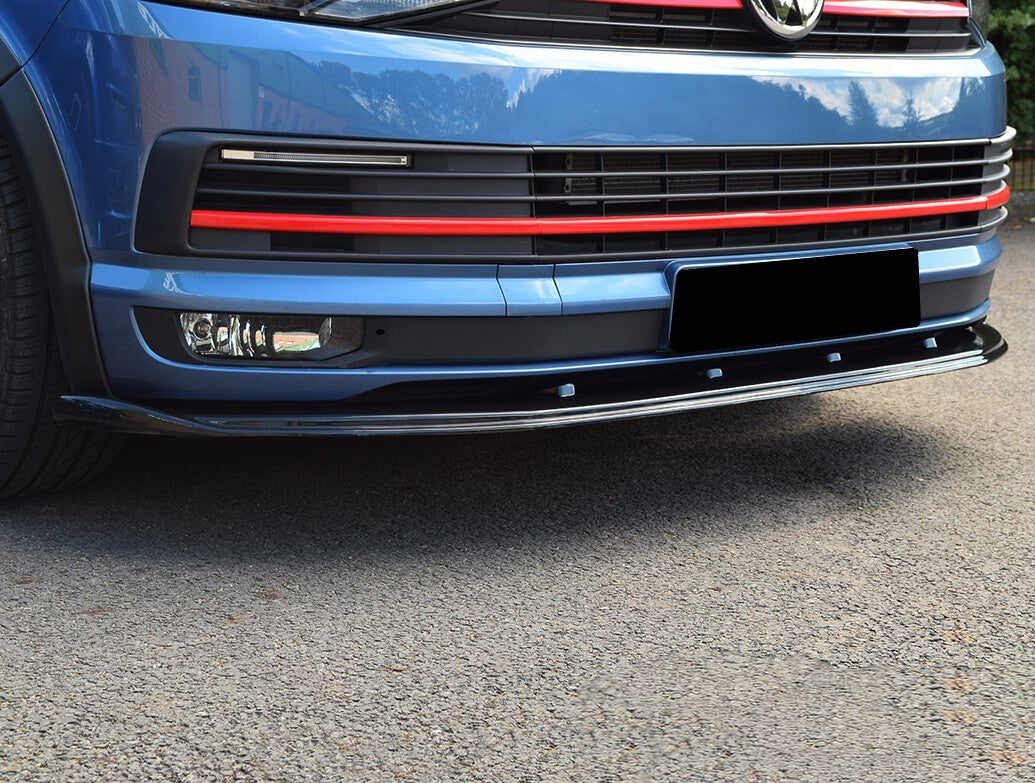 VW Transporter T6 voorspoiler hoogglans zwart