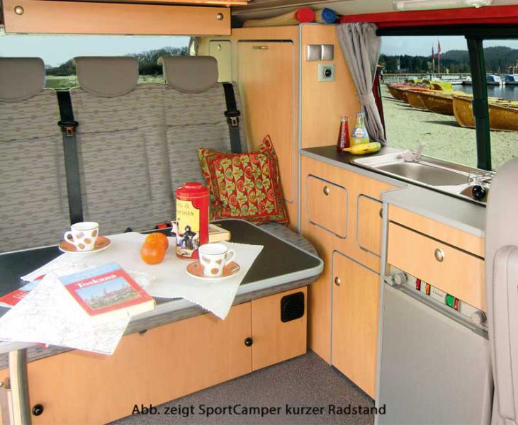 Meubellijn klaar voor VW T5/T6 lange wielbasis Sportcamper