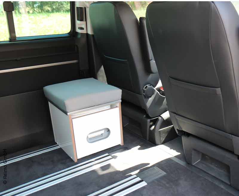 Porta-Potti-Box met HPL laminaat wit met grijze bekleding