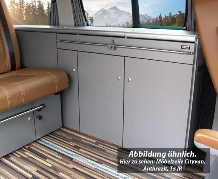 Meubellijn CityVan hoogglans wit voor VW T6/5 lange wielbasis