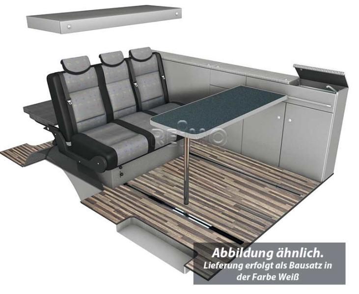 meubellijn CityVan, hoogglans wit voor VW T6/5 korte wielbasis
