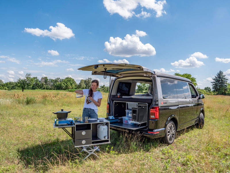 REIMO CampingBox L voor o.a. Volkswagen Transporter T5, T6 en T6.1, Mercedes-Benz Vito, Renault Trafic, Opel Vivaro, Fiat Talento