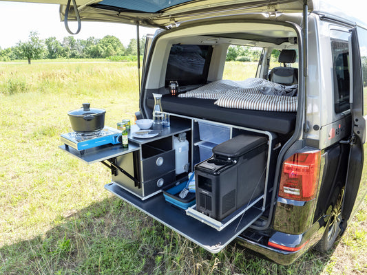 REIMO CampingBox L voor o.a. Volkswagen Transporter T5, T6 en T6.1, Mercedes-Benz Vito, Renault Trafic, Opel Vivaro, Fiat Talento
