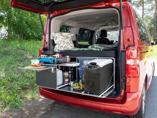 Reimo CampingBox M – Compact kamperen in busje, SUV of stationwagen - Maak van uw gezinsauto een volwaardige mini-camper