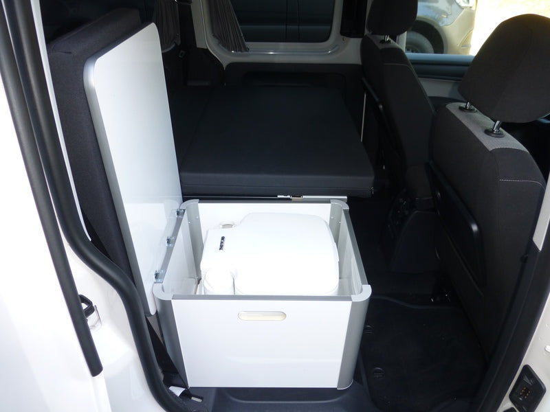 VW Caddy Camp Maxi opbergdoos voor Porta Potti 335, hoogglans wit