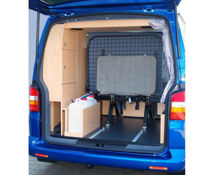 Meubellijn VW T5/T6 KR TrioStyle, afwerking met appelhout; kit zonder rolluikdeu