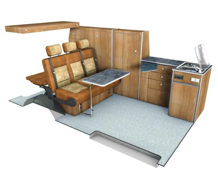 Kleding en linnenkast voor verlenging TravelStyle T6/T5 lange wielbasis