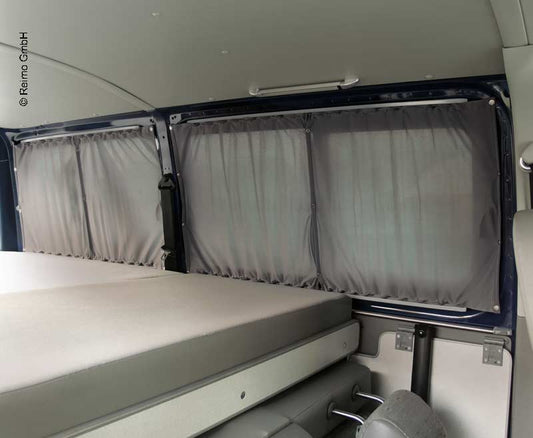 Gordijnenset grijs-Mercedes Vito >2015, met interieurbekleding, ondoorzichtig