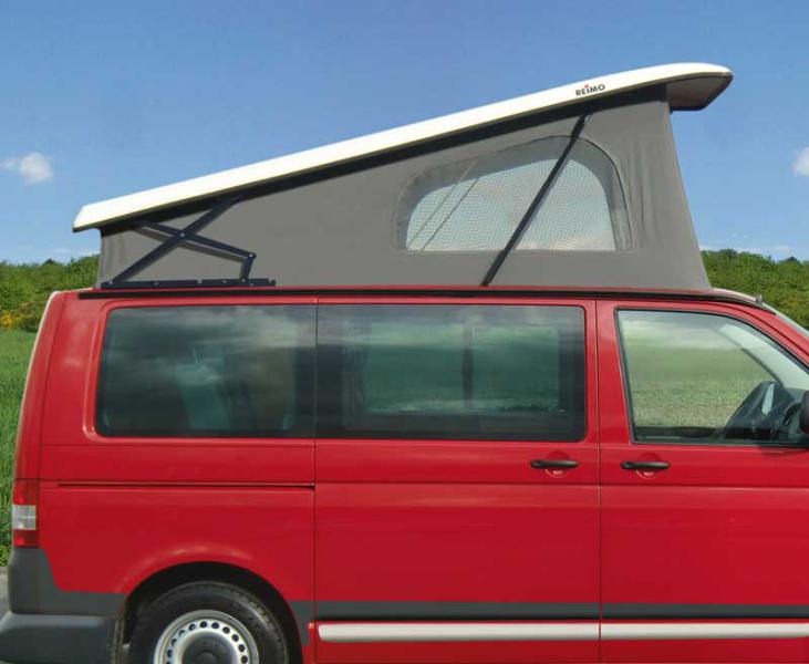 Slaapdak superplat voor VW T5/6 korte wielbasis, voorkant hoog