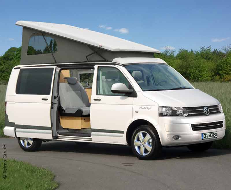 Reimo Slaaphefdak Volkswagen Transporter T5/T5.1/T6/T6.1 SWB KWB korte wielbasis - Voor hoog - Met Spoiler