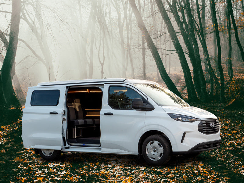 Ford Custom V710 L1 slaapdak - hoog Voorzijde - standaard balg - voorgevormde hemel - wit