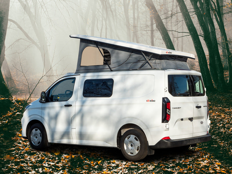 Ford Custom V710 L1 slaapdak - hoog Voorzijde - standaard balg - voorgevormde hemel - wit