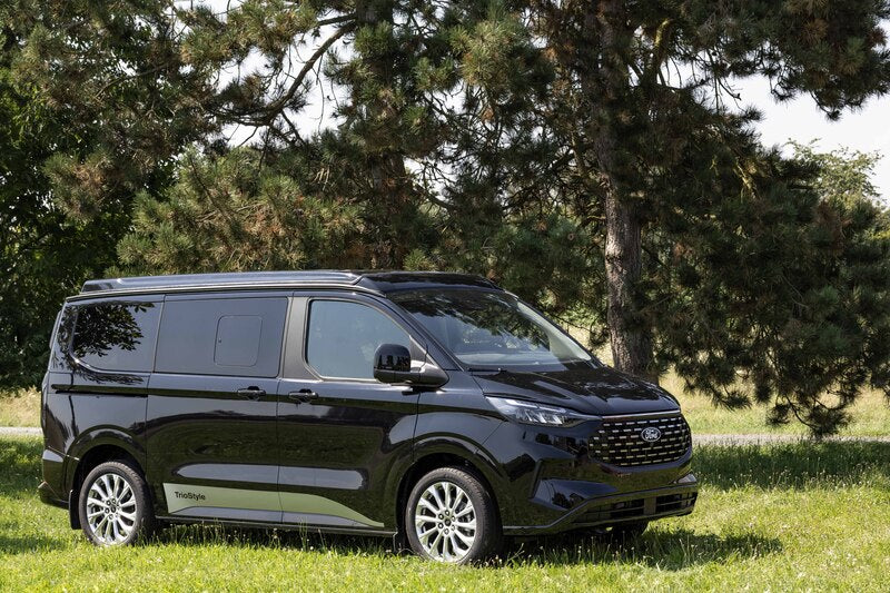 Ford Custom V710 L1 slaapdak - Hoog Voorzijde - Open hemelbalg - Voorgevormde hemelbekleding - Zwart - Met LED