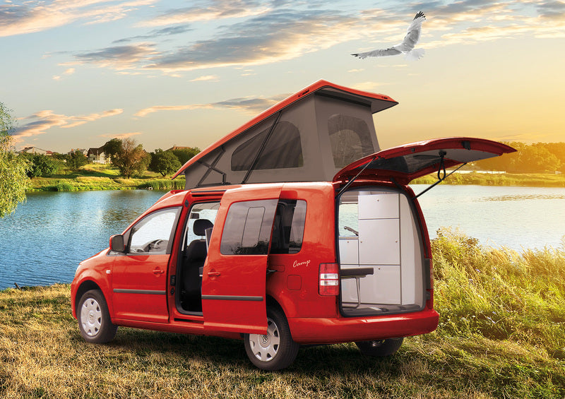Caddy pop-up dak VW-Caddy Maxi met lange wielbasis achteraanzicht