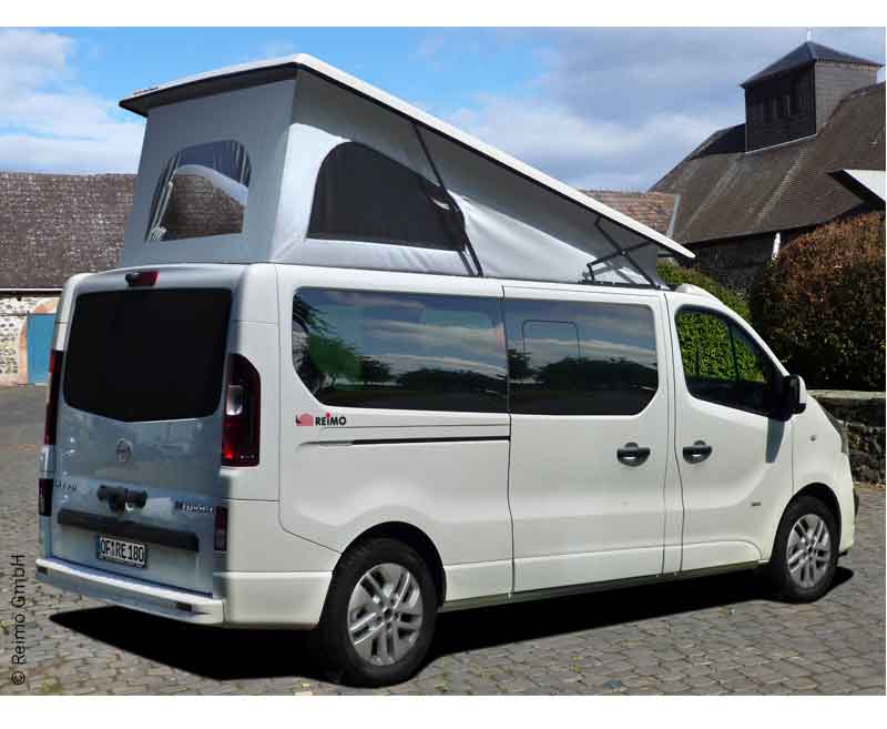 Renault Trafic pop-up dak met lange wielbasis achteraan hoog met riemgesp