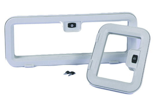 Case flap 365x296 plastic wit, past op Porta Potti Cassette