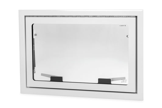 RW Explorer veiligheidsglas scharnierraam voor expeditievoertuigen – Wit