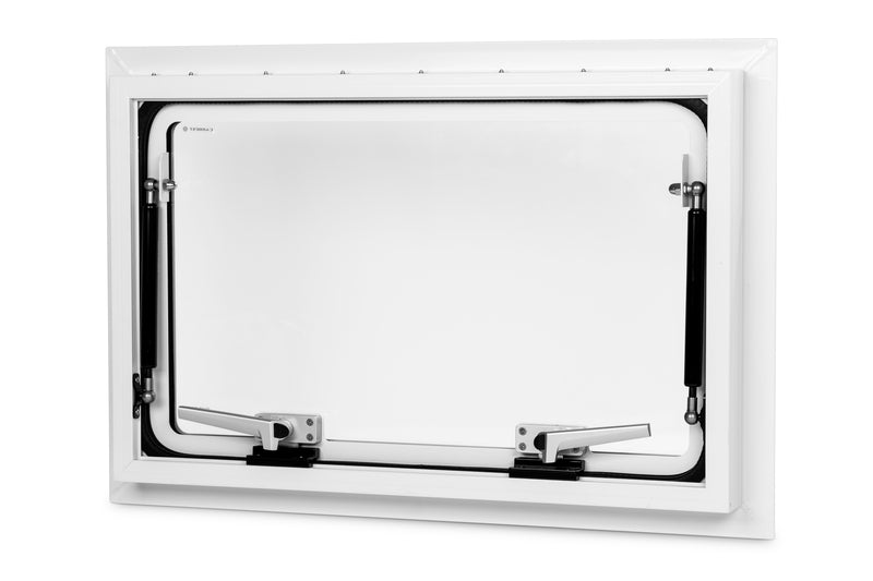 RW Explorer-scharnierraam van veiligheidsglas voor expeditievoertuigen – Wit