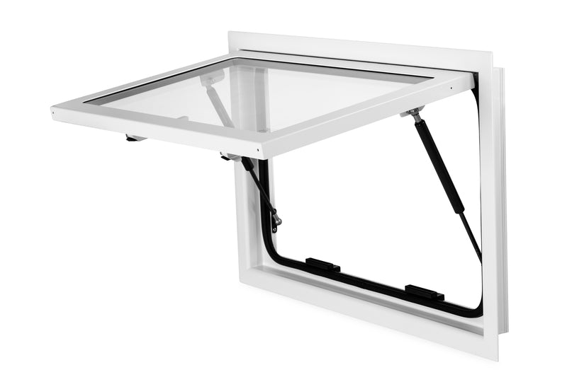 RW Explorer-scharnierraam van veiligheidsglas voor expeditievoertuigen – Wit